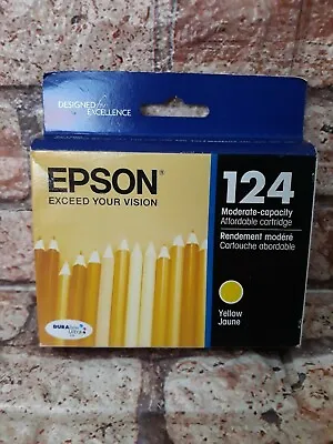 NEW Epson 124 Yellow Ink Cartridge T124420 Genuine Original EXP: 05/2025 • $16.88