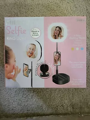 Portable Selfie Video Ring Light Zoom Phone Holder Vanity Mirror Table Lamp • $6.99