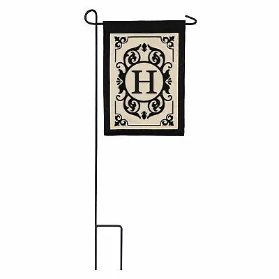 Evergreen Cambridge Monogram Garden Applique Flag Letter H 18'' X 12.5'' Inche • $18.99