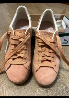 $75 • Buy PUMA Women Platform Shoes TRACE CORDUROY DUSTY CORAL Platform US9 UK6.5 RRP $190