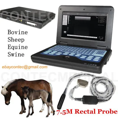 £1201 • Buy Portable Laptop Veterinary Ultrasound Scanner Machine RECTAL Probe,Animal Use CE