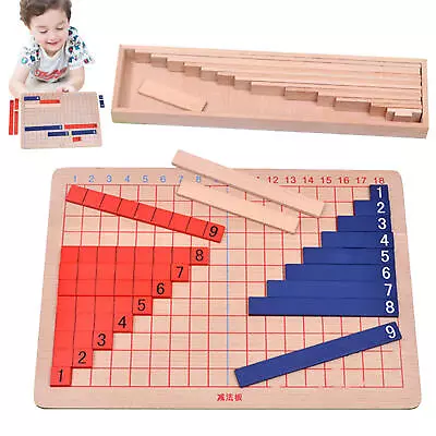 Montessori Addition And Subtraction Board Montessori Math Toys Material For  • $37.34
