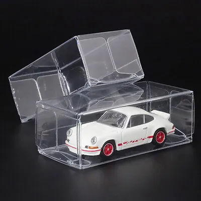 Transparent 1:64 Plastic Model Car Display Box Toy Dustproof Show Storage Case • £11.11