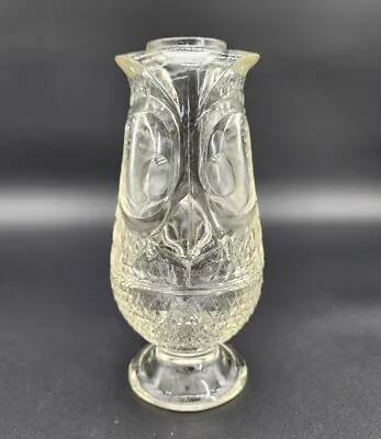 VTG MCM Viking Owl Glimmer Fairy Lamp Candle Holder Votive Clear Crystal SCARCE • $550