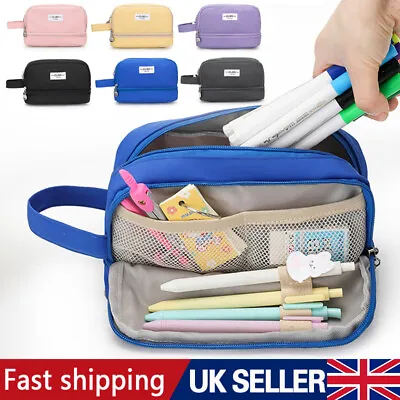 Big Pencil Case Large Capacity Pencil Cases Multi-layer For Boy Girls Students • £4.55