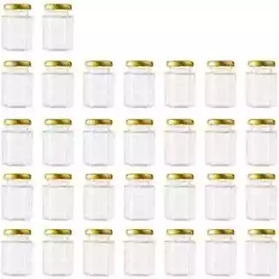 30 Pcs 4oz Hexagon Glass Jars With Lids For Jam Jelly Honey Spice Crafts • $33.18