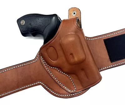 For 2  S&W J-FRAME 22/38 Right Hand Brown Cowhide Leather Ankle Holster • $59