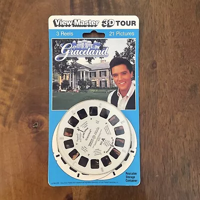 New ViewMaster 3D ELVIS PRESLEY GRACELAND 3 Reels 21 Pictures Sealed RARE • $32.99