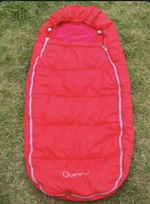 Red Quinny Cosy Toes Footmuff  Sleeping Bag Pushchair Pram Stroller Buggy System • £10.99