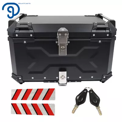 Aluminum Trunk 65L Motorcycle Top Case Waterproof Luggage Storage Tour Tail Box • $151.79