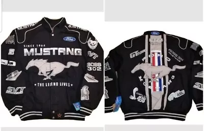 JH Design Jacket FORD MUSTANG 45TH Anniversary NEW W Tag FRONT/BACK 2SIDED Large • $211.45