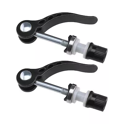 2Pcs M6 65mm Bike Quick Release Seatpost Clamp Nut Saddle Seat Bolt Tube Black • £6.76