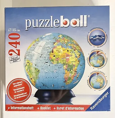 $22.99 • Buy Ravensburger 240 Piece Puzzle Ball Earth No 115099 Sealed