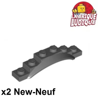 LEGO 2x Vehicle Mudguard Guard Mud Arche Arch 1 1/2x6x1 Dark Grey 62361 New • $3.95