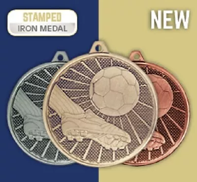 £9.99 • Buy Football Medals With Ribbons PACKS OF 1/5/10/15/20 *FREE ENGRAVING*