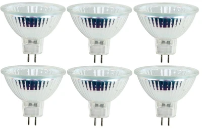 £6.99 • Buy Box Of 6 Pack MR16 35W Halogen Spotlight Bulbs Dimmable Homebase