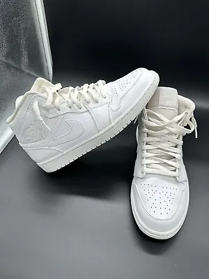 Nike Air Jordan 1 High Triple White - 46 ( The Eu ) US 12 Bred Space Jam • £140.34