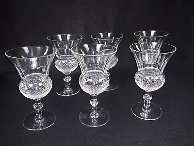 Set Of 6 Early Handcut Thistle Wine Stems By EDINBURGH CRYSTAL In Scotland • $329