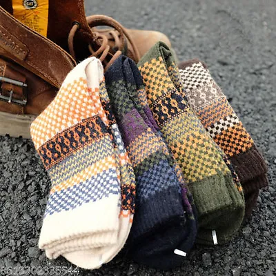 New 4 Pairs Mens Wool Mixture Angora Cashmere Warm Soft Thick Casual Dress Socks • $8.89