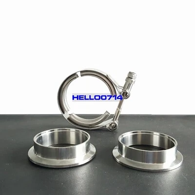 $19.99 • Buy 3.5  Inch V-Band Clamp Flange Kits Turbo Exhaust Down Pipe Stainless Steel 304