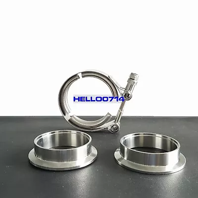 $23.99 • Buy 4  Inch V-Band Clamp Flange Kits Turbo Exhaust Down Pipe Stainless Steel 304