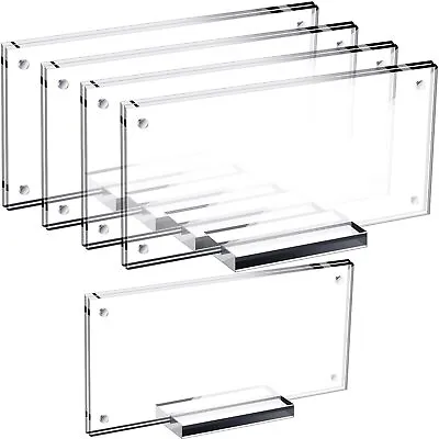 4 Pack Acrylic Dollar Bill Frame Currency Holder For Collectors Ticket Holder • $37.73