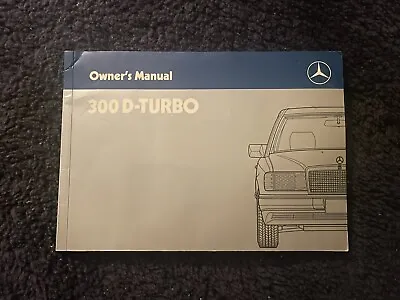 Mercedes-Benz MB 1987 W124 300D Diesel Sedan Owner’s Manual Handbook OEM NOS • $24.95