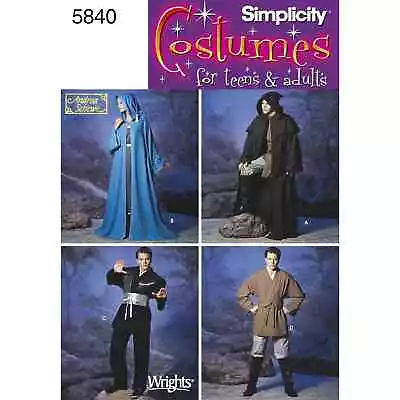 Simplicity Women's Men & Teen Costumes Sewing Pattern S5840 • £10.25