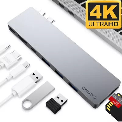 Aluminum USB Type-C Hub 4K HDMI SD/TF Card Reader USB 3 For Macbook Pro/ Air M1 • $19.99