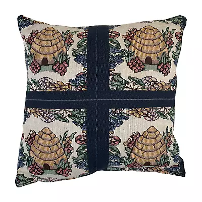 Honeycomb Small Tapestry Decorative Throw Pillow Bee Honey Berries Flora Vintage • $14.99