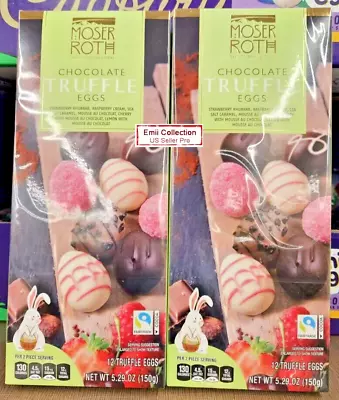Moser Roth Chocolate Truffle Eggs 5.29oz 150g (2 Boxes) • $24.99