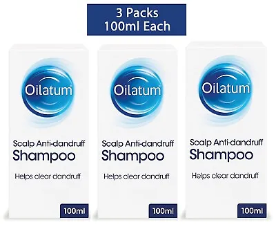 Oilatum Scalp Anti-Dandruff Shampoo Polysorbate & Hexylene Glycol Aqua 100ml X3 • £18.59
