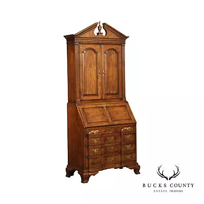 Drexel Heritage 'American Tour' Chippendale Style Oak Secretary Desk • $1795