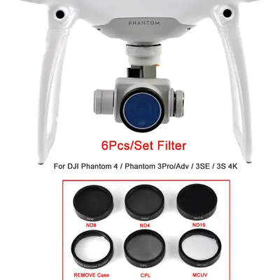 $27.99 • Buy Camera Lens UV CPL ND4/8/16 Filter Protect For DJI Phantom 4 3s 3pro 3se 3 4k