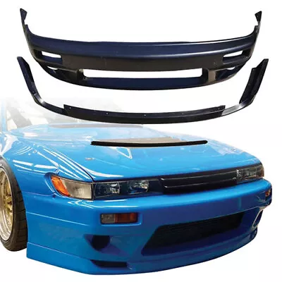 VSaero FRP TKYO V3 Wide Body Front Bumper 3pc S13 2/3dr For Silvia Nissan 89-94 • $648