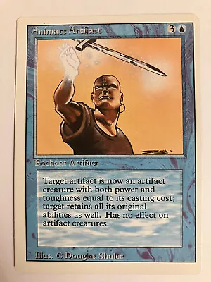 Magic The Gathering Card Game Revised Edition Blue Card Animate Artifact • £2.99