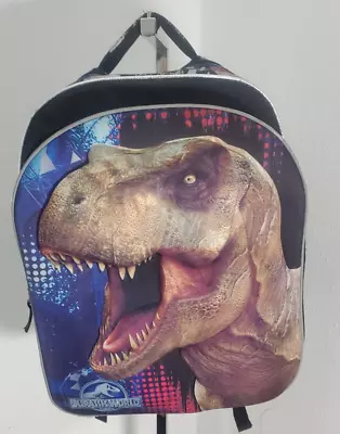 JURASSIC WORLD Kids 16  Full-Size T-Rex Dinosaur 3D Backpack School Or Travel • $15.29