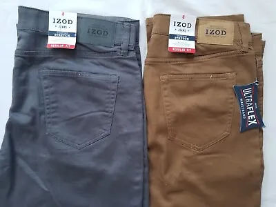 New Izod Men's Jeans Comfort Stretch Supersoft Knit Pants Great Gift NWT • $24.99