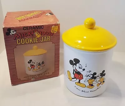 Mickey Mouse Cookie Jar Lollipop Walt Disney Productions Japan Original Box 1961 • $72.95