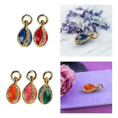 Easter Egg Pendant Charm Metal Festival Accessories For DIY Crafts Keychain • £5.41