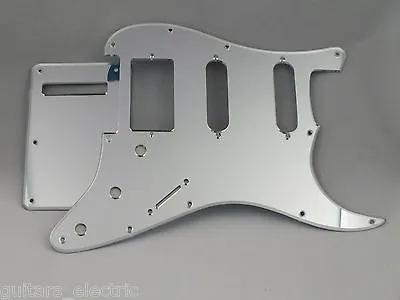 £22.95 • Buy SILVER MIRROR HSS SCRATCH PLATE SET Pickguard To Fit USA/Mex STRATOCASTER Strat 