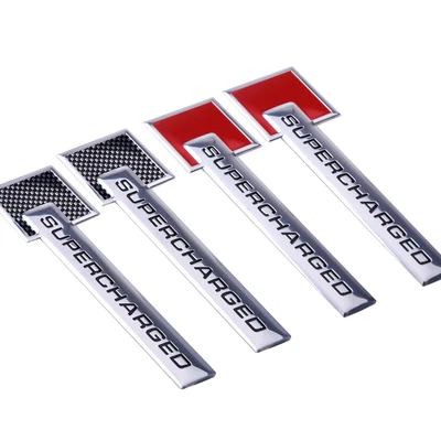 $7.37 • Buy 2x Aluminum SUPERCHARGED Car Emblem Decal Badge Sticker Fit For AUDI VW