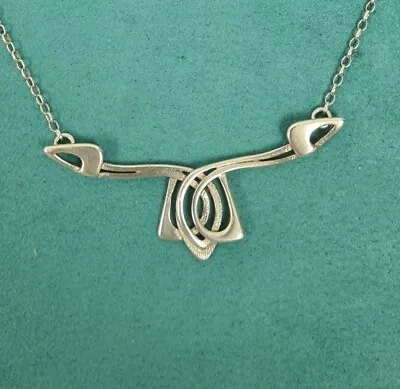 Ola Gorie Pendant Necklace Sterling Silver Celtic Knot Leaf Stamped OMG 925 • £89.99