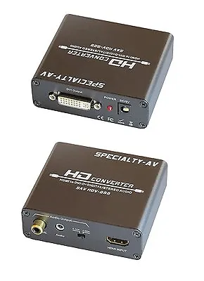 $49.99 • Buy HDMI To DVI + Digital Coax / Analog Stereo 3.5mm RCA Audio Converter Adapter 