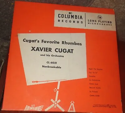 Xavier Cugat: Cugat's Favorite Rhumbas - Columbia Cl 6021 - 10  Lp - 1953 - Hear • $0.99
