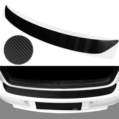 Car Auto 3D Carbon Fiber Plate Sticker Sill Scuff Cover Trunk Protection Strip • $8.18