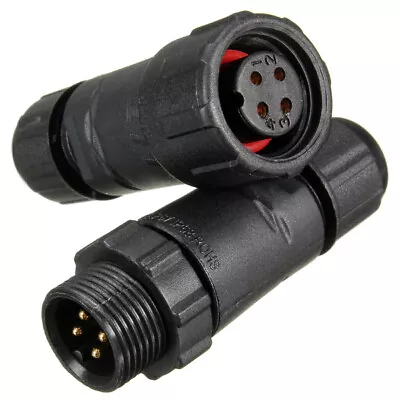 IP68 3/4/5/6 Pins Assembled Waterproof Electrical Cable Connector Plug Socket YX • £4.76