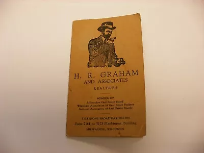 Vtg Sewing Notions Advertising Needle Book H. R. Graham Realtors Milwaukee WI • $9.99
