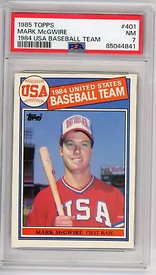 1985 Topps #401 MARK McGWIRE Rookie RC Athletics Cardinals PSA 7 NM New Slab • $19.99