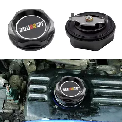 Black Ralliart Aluminum Racing Engine Oil Filler Cap Black For MITSUBISHI  • $13.88